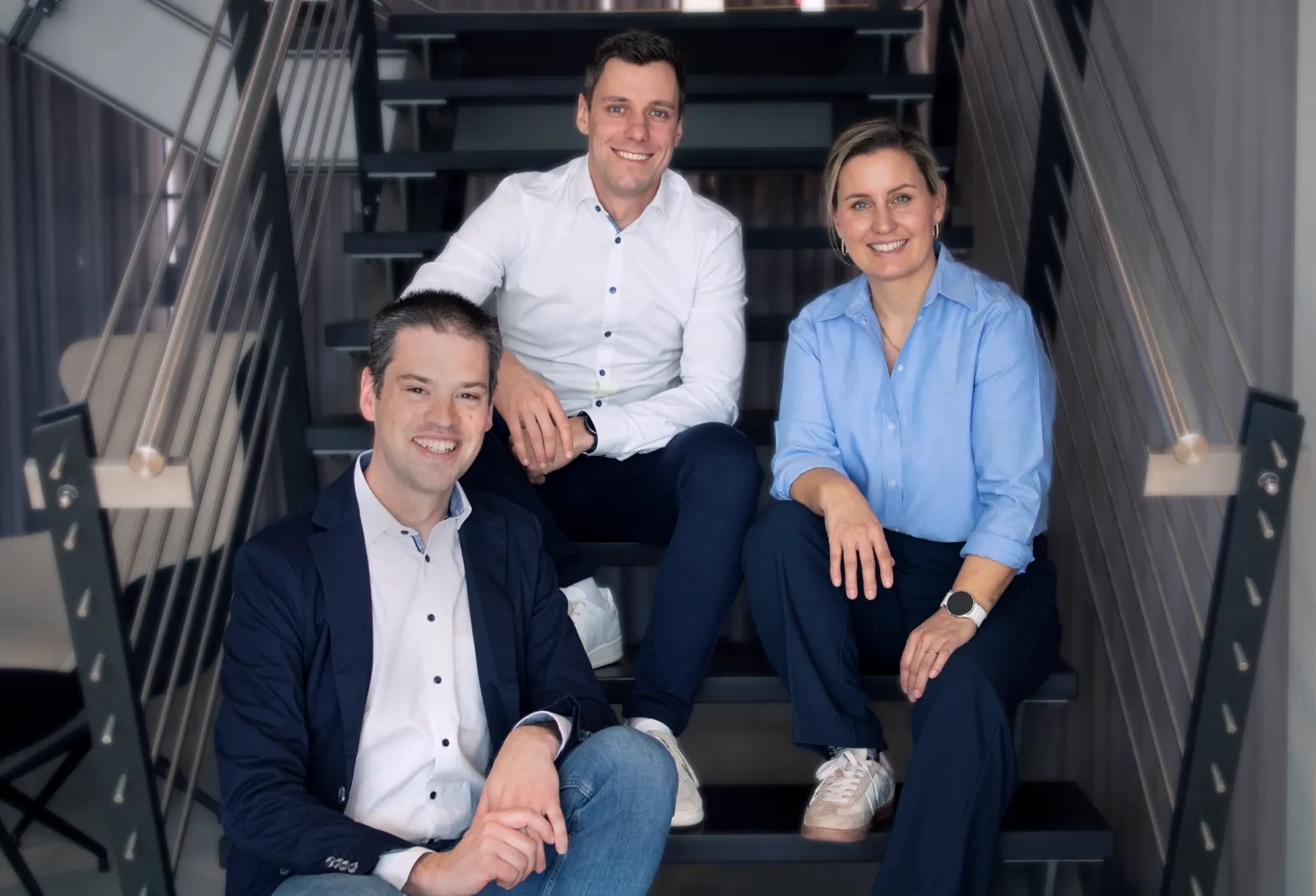 Das Führungsteam von 42grad: Johann-Georg Vogelhuber, Jonas Rempe und Helena Mager